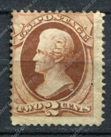 США 1873 г. • SC# 157 • 2 c. • Президент Эндрю Джексон • MH OG VG ( кат. - $450 )