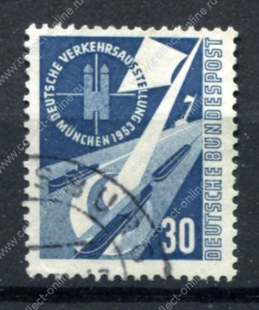 Германия ФРГ 1953 г. Mi# 170 • 30 пф. транспорт. концовка • Used VF ( кат.- €20 )