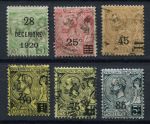 Монако 1921-1924 гг. • SC# 30..59 • Князь Альберт I • надпечатки нов. номиналов • 6 марок • стандарт • Used VF