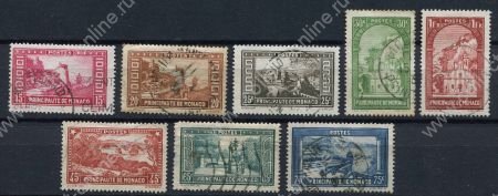 МОНАКО 1932-7гг. SC# 110..20 / 15c. - 1fr. ВИДЫ 8 шт. / USED F-VF / АРХИТЕКТУРА