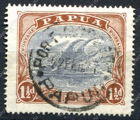 Папуа 1916-1931 гг. • Gb# 95 • 1½ d. • парусник лакатои • Used VF