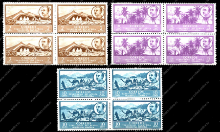 Испанская западная Африка 1950г. SC# 2-4 кв. блоки / MNH OG VF