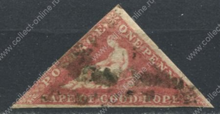 Мыс Доброй Надежды 1858г. Gb# 5a • 1 d. "Надежда". розово-красная • Used VF (кат.- £250)