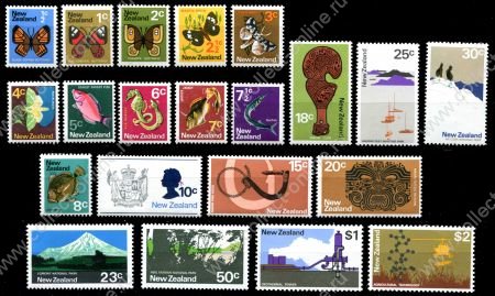 Новая Зеландия 1970-71 гг. • SC# 438-58 • Основной выпуск (21 марка) • MNH OG XF / полн. серия