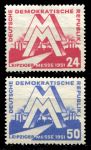 ГДР 1951 г. • Mi# 282-3 • 24 и 50 pf. • Выставка в Лейпциге • полн. серия • MNH OG VF ( кат.- €35 )