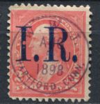 США 1898 г. • SC# R155 • 2 c. • черная надпечатка "I.R." • фискальный выпуск • Used F-VF