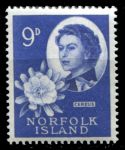 Норфолк о-в 1960-1962 гг. • Gb# 29 • Елизавета II основной выпуск • 9d. • цветок кактуса • MNH OG XF