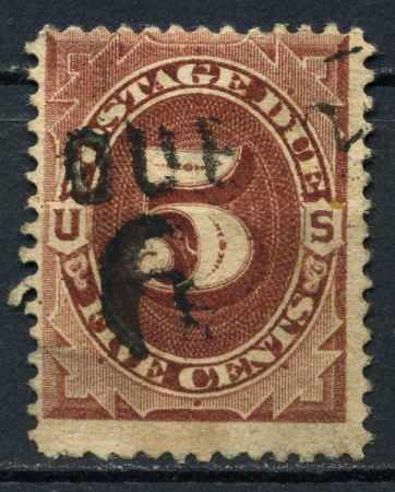 США 1884 г. • SC# J18 • 5 c. • служебный выпуск • Used F-VF ( кат.- $ 50 )