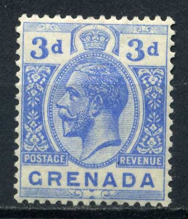 Гренада 1921-1932 гг. • Gb# 121 • 3 d. • Георг V • стандарт • MH OG VF