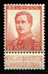 Бельгия 1912-1913 гг. • Mi# 100 II • 10 c. • Король Альберт I • стандарт • MH OG VF