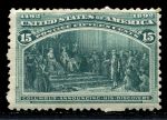 США 1893 г. • SC# 238 • 15 c. • Колумбова выставка • Объявление об открытии • MH OG F-VF ( кат. - $250 )