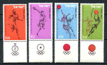 ИЗРАИЛЬ 1964г. SC# 259-62 MNH OG VF / ОЛИМПИАДА