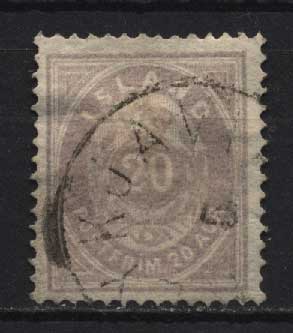 ИСЛАНДИЯ 1876г. SC# 13 / 20 а. USED VF / кат.-550$