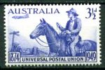 Австралия 1949 г. • Gb# 232 • 3½ d. • 75-летие ВПС(UPU) • конный почтальон • MH OG VF 