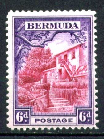 Бермуды 1936-1947 гг. • Gb# 104 • 6 d. • Георг V основной выпуск • дом садовника • MNH OG VF