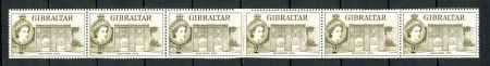 Гибралтар 1953-1959 гг. • Gb# 148 • 2 d. • Елизавета II • осн. выпуск • Южные ворота • (рулонные) сцепка 6 м. • MNH OG VF