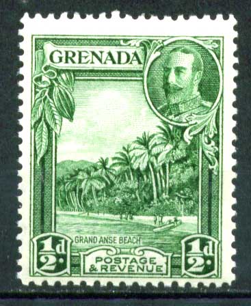 Гренада 1934-1936 гг. • Gb# 135 • Георг V • основной выпуск • пляж Гранд-Анс • MNH OG VF
