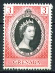 Гренада 1953 г. • Gb# 191 • 3 c. • Коронация Елизаветы II • MNH OG VF