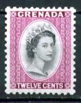 Гренада 1953-1959 гг. • Gb# 200 • 12 c. • Елизавета II • стандарт • MNH OG VF