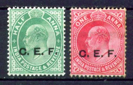 ИНДИЯ C.E.F. 1908-9гг. GB# C21-2 / 1/2-1a. MLH OG