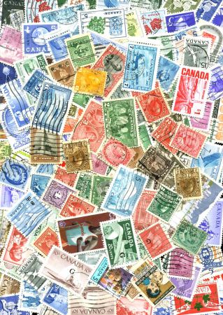 Канада • XX век • набор 50 разных старых марок • Used F-VF