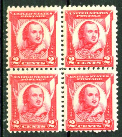 США 1931г. SC# 690 / 2c. MNH OG VF  кв. блок