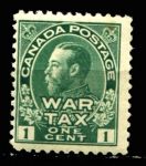 Канада 1915 г. • SC# MR1 • 1 c. • военный налог • Георг V • фискальный выпуск • MH OG F-VF