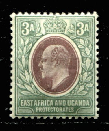 Восточная Африка и Уганда • 1903-1904 гг. • GB# 5 • 3a. • Эдуард VII • стандарт • MH OG VF ( кат. - £26 )