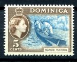 Доминика 1954-1962 гг. • Gb# 147 • 5c. • Елизавета II • осн. выпуск • производство каноэ • MNH OG VF ( кат.- £ 14 )