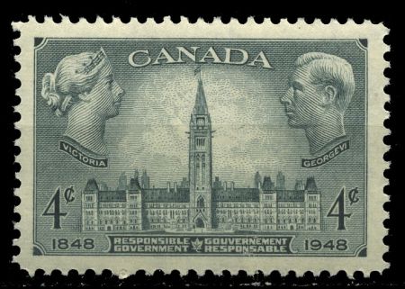 Канада 1948 г. • Sc# 277 • 4 c. • 100-летие полноценного правительства • MNH OG VF 