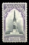 Фолклендские о-ва 1933 г. • Gb# 135 • 2s.6d. • 100-летие Британского управления островами • обелиск павшим воинам • MLH OG XF ( кат.- £250 )