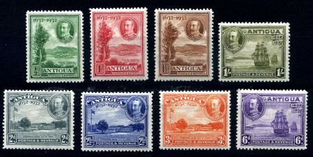 АНТИГУА 1932г. GB# 81-8 / 1/2d.-1s. MH OG VF / ПАРУСА