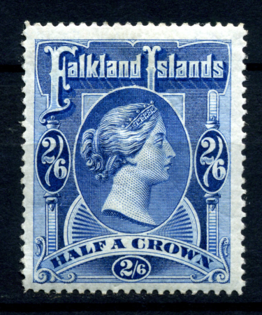 Фолклендские о-ва 1898 г. • Gb# 41 • 2s.6d. • Королева Виктория • стандарт • MLH OG XF ( кат.- £275 )