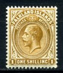 Фолклендские о-ва 1912-1920 гг. • Gb# 65 • 1 sh. • Георг V • стандарт • MH OG XF заверка (кат.- £35)