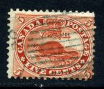 КАНАДА 1859г. SC# 15 / 5c. USED F-VF / ФАУНА