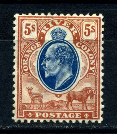 Оранжевое свободное государство 1903-1904 гг. • GB# 147 • 5 sh. • Эдуард VII • стандарт • MH OG VF ( кат. - £130 )