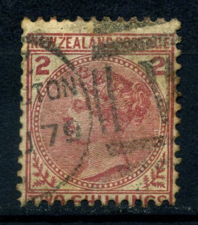 Новая Зеландия 1878 г. • GB# 185 • 2 sh. • Королева Виктория • Used F-VF ( кат.- £300 )