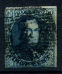 БЕЛЬГИЯ 1851-4гг. SC# 7 / 20с. USED F-VF