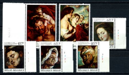 БЕЛЬГИЯ 1976г. GB# B943-8 / РУБЕНС MNH OG VF / ЖИВОПИСЬ