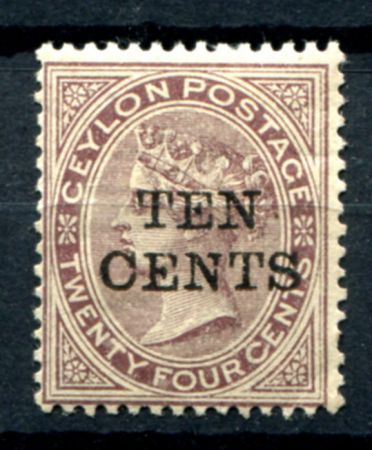 ЦЕЙЛОН 1885г. GB# 185 / 10с./24c. MH OG F-VF