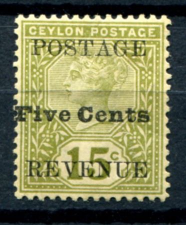 ЦЕЙЛОН 1890г. GB# 233 / 5с./15с. MH OG F-VF