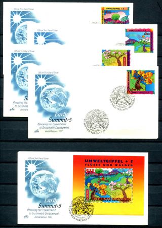 ООН ВЕНА 1997г. SC# 218-22 / САММИТ ЗЕМЛИ КПД VF