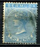 Бермуды 1865-1903 гг. • Gb# 4 • 2 d. • Виктория • стандарт • Used VF ( кат. -  £22 )