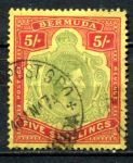 Бермуды 1938-1952 гг. • Gb# 118в • 5 sh. • Георг V • основной выпуск • Used VF ( кат.- £50 )