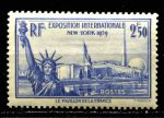 Франция 1939-1940 гг. Sc# 373 • 2.50 fr. • Международная выставка. Нью-Йорк • MH OG VF • ( кат. - $15- )