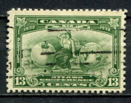 Канада 1932 г. • SC# 194 • 13 c. • Экономическая конференция Британской Империи (Оттава) • Used F-VF ( кат.- $ 7 )