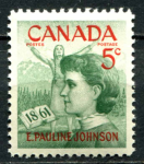 Канада 1961 г. • SC# 392 • 5c. • Эмили Полин Джонсон (100 лет со дня рождения) • MNH OG VF