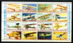 Экваториальная Гвинея 1974 г. • История развития авиации ( блок 16 марок) • аэропланы и первые самолеты • MNH OG XF