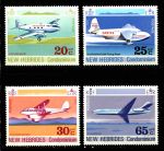 НОВ. ГЕБРИДЫ 1972г. SC# 151-4 / САМОЛЕТЫ MNH OG / АВИАЦИЯ