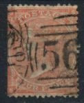 Великобритания 1865-1867 гг. Gb# 93 • 4 d. • Королева Виктория • Used VG ( кат.- £90 )